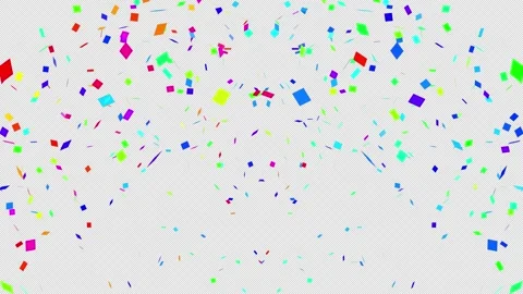 Colorful confetti exploding from left and right on a transparent background. Stock Footage 264486048