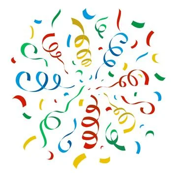 Colorful confetti explosion background. Celebration congratulations confetti Illustration