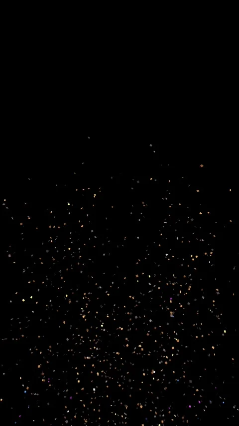 Colorful Confetti Explosion Celebration Overlay on Black Background Stock Footage 342628906