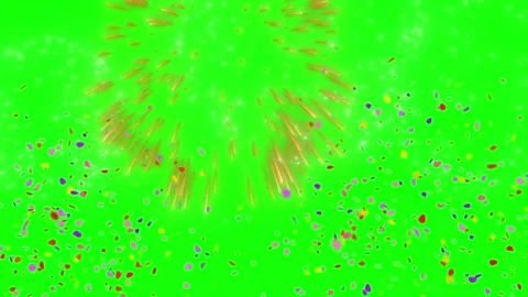 Colorful confetti explosion on green screen Stock-Footage 340775522