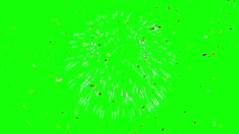 Colorful confetti explosion on green screen background for celebration and Stock Footage 343909151
