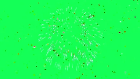 Colorful confetti explosion isolated on green screen background for celebration Stock Footage 343909148
