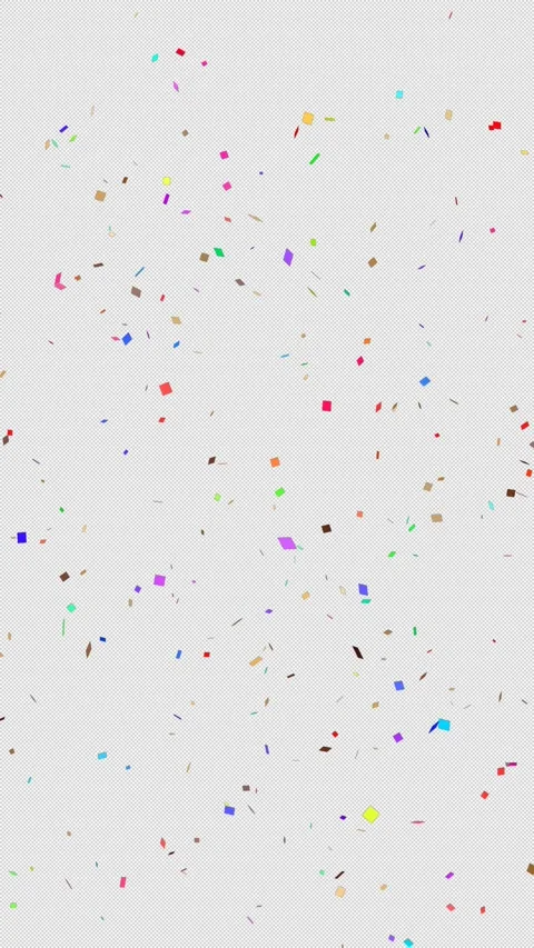 Colorful confetti explosion on transparent background. Birthday celebration Stock Footage 311353126