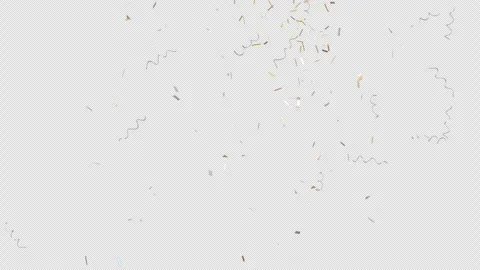 Colorful Confetti Falling with alpha channel Stock Footage 339784994
