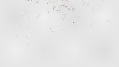 Colorful Confetti Falling with alpha channel Stock-Footage 339785092