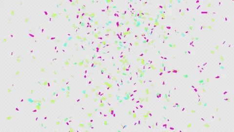 Colorful Confetti Falling with alpha channel Stock Footage 339785288