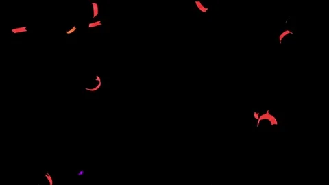 Colorful confetti falling on black background. Festive party celebration Vídeo Stock 340381171