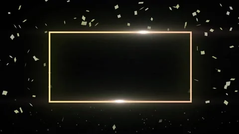 Colorful confetti falling on black background. Festive celebration frame with Video stock 340381334