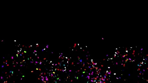Colorful confetti falling down festive celebration background animation Stock Footage 327522842