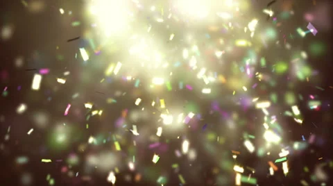 Colorful confetti falling down Stock-Footage 60950692