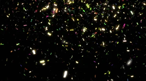 Colorful confetti falling down Vídeos de archivo 60950753