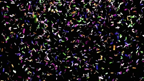 Colorful Confetti Falling Down Looping Stock Video Pond