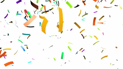 Colorful confetti falling Stock Footage 26139170
