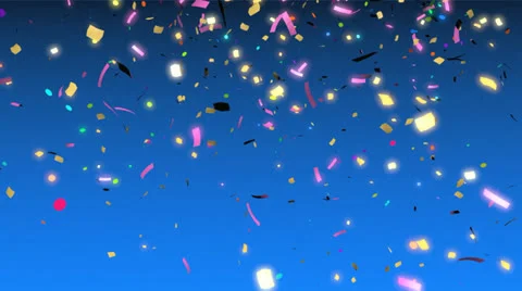 Colorful confetti falling Video stock 26139293