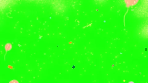 Colorful confetti falling on green screen background. Festive party celebration 스톡 동영상 339396243