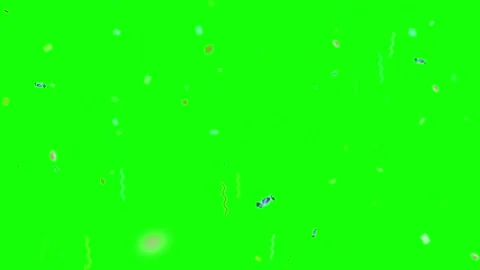 Colorful confetti falling on green screen Stock Footage 340613402
