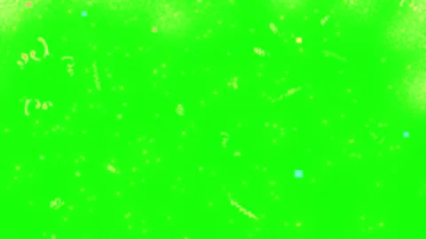 Colorful confetti falling on green screen. Festive party celebration overlay Stockbeeldmateriaal 340943296
