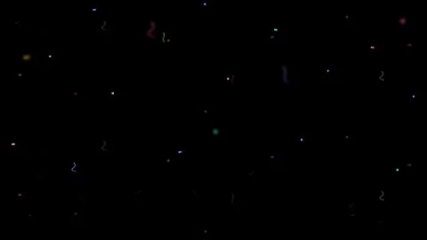 Colorful confetti falling overlay on black background, for celebration and,.. Stock Footage 337563949