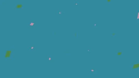 Colorful confetti falling on a solid blue background イラスト素材