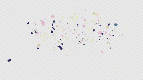 Colorful Confetti Falling on Transparent Background for Party and Celebration Stock Footage 328580388