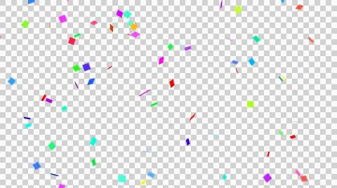 Colorful confetti falling on transparent background Stock Illustration