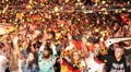 Colorful Confetti German National Flag Happy Crowd People Cheering Clapping Jump HD Footage