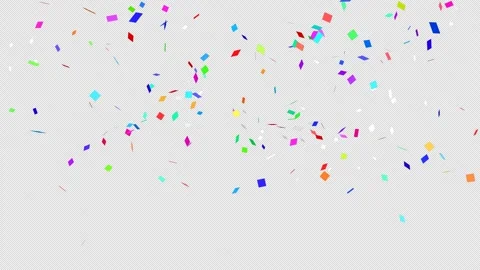 Colorful confetti paper exploding from the bottom on transparent background. Stock Footage 311352950