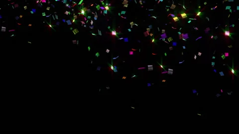 Colorful Confetti particle loop animation Vídeos de archivo 146586290