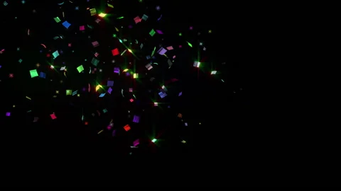 Colorful Confetti particle loop animation Stock Footage 146586485