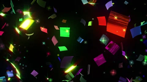 Colorful Confetti particle loop animation Stock Footage 146586780