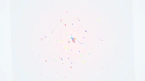 Colorful confetti particles exploding and scattering outward against Stock Footage 346862732