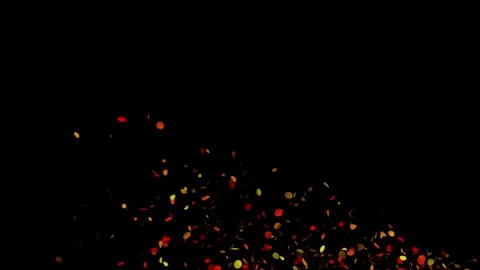 Colorful confetti particles explosion motion abstract dark background Stock Footage 327567704