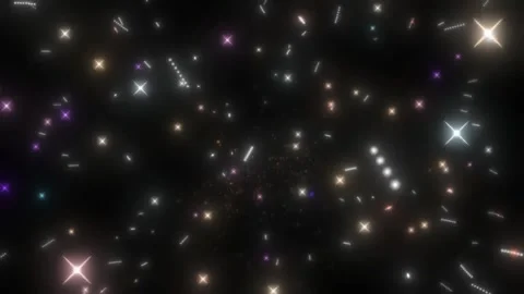 Colorful confetti particles falling against black background Stock-Footage 337524041