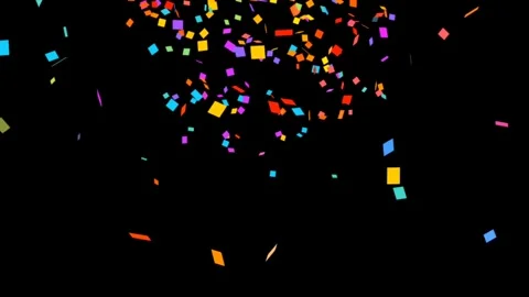 Colorful Confetti Particles Falling Animation 4K Clip 库存影片 333833234