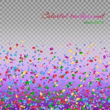 Colorful confetti particles Stock Illustration
