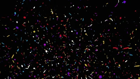 Colorful Confetti particles Shape Falling on green screen Loop Animation Stock Footage 141679599