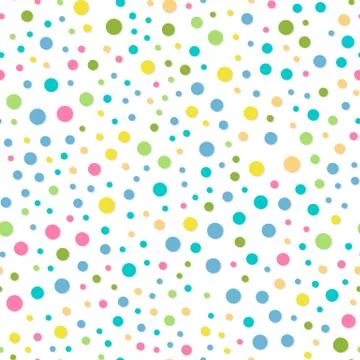 Colorful confetti with shadow seamless pattern. Party vector background. Cele イラスト素材