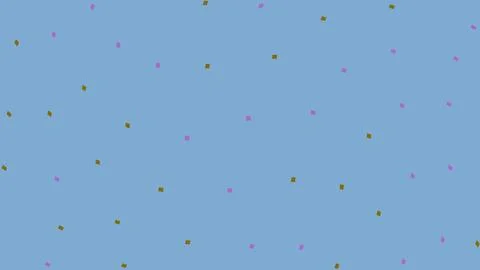 Colorful confetti shapes pattern on a light blue background Stock Illustration