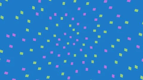 Colorful confetti squares pattern on a blue background 스톡 일러스트