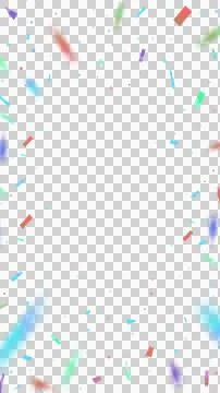 Colorful confetti, streamers falling on transparent background for celebrat.. Stock Illustration