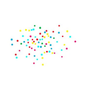 Colorful Confetti On Transparent Background. Vector Illustration Stock Illustration