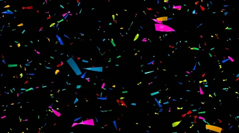 Colorful Confetti Video Background - Slow Motion - Alpha Channel Stock-Footage 59659360