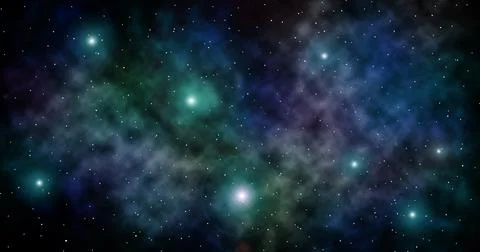 Colorful constellation in deep space Stock Illustration