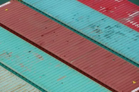 Colorful containers  Stock-Fotos