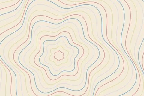 Colorful contour lines in a abstract pattern Stock Illustration