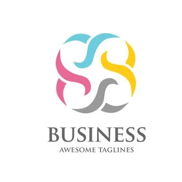 Colorful contusing vector logo design Stock Illustration