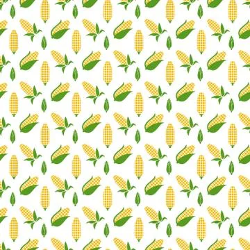Colorful corn seamless pattern. Vector corn texture design イラスト素材
