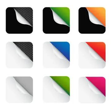 Colorful corners Stock Illustration