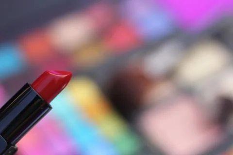 Colorful Cosmetic Pigment Palettes Stock Photos