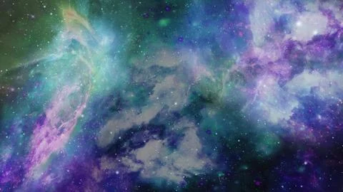 Colorful cosmic nebula creating new galaxies and stars 스톡 일러스트